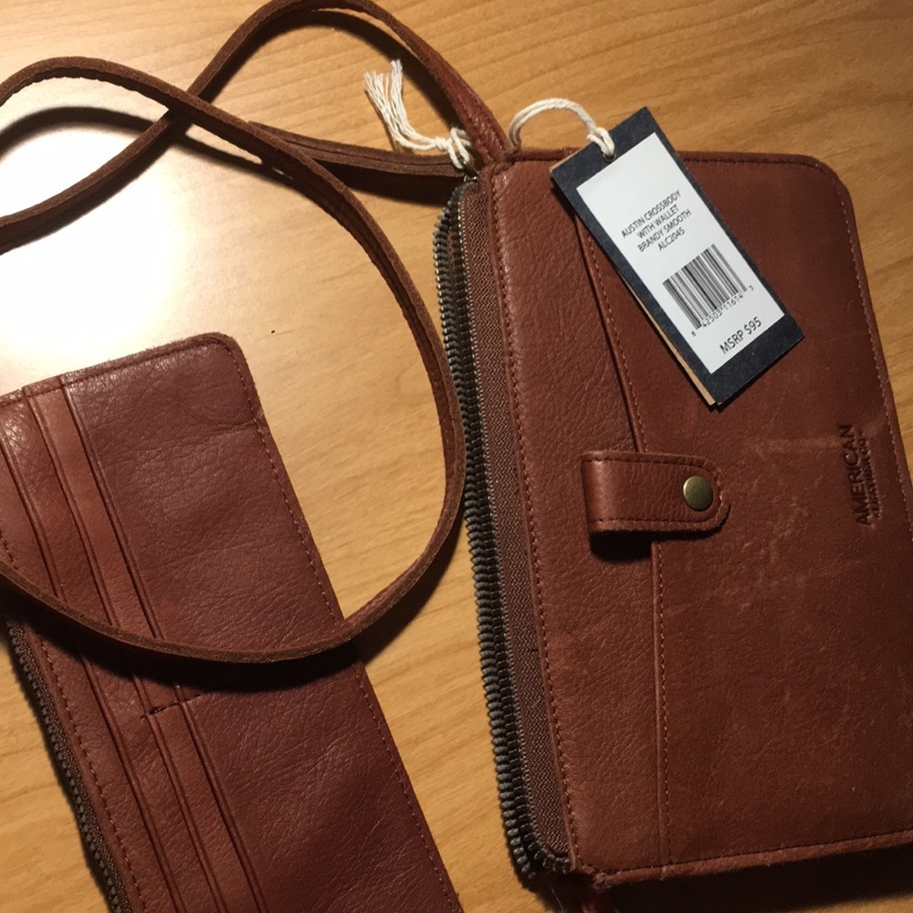 Brown crossbody bag with wallet